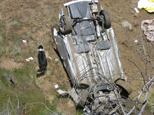 Car accident in Tehachapi, California
