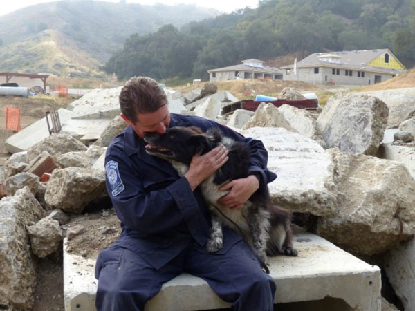 Search Dog Gypsy and Handler Tom Carney