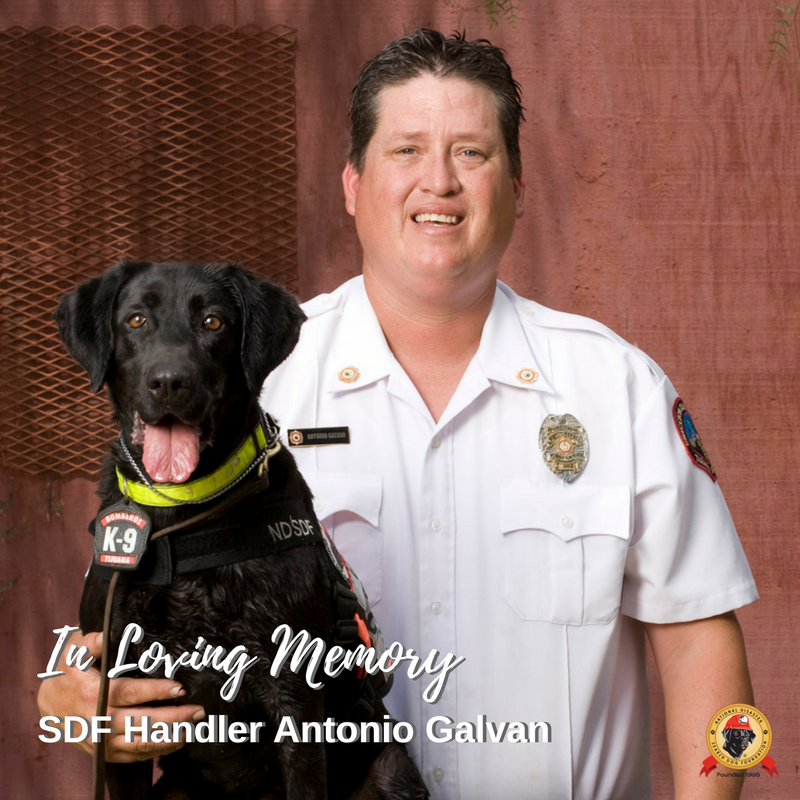 In Loving Memory of Retired SDF Handler Antonio Galvan