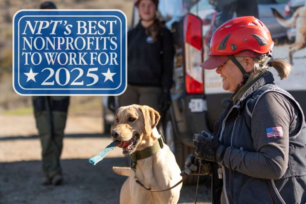 Search Dog Foundation named one of the Best Nonprofits to Work For in 2025