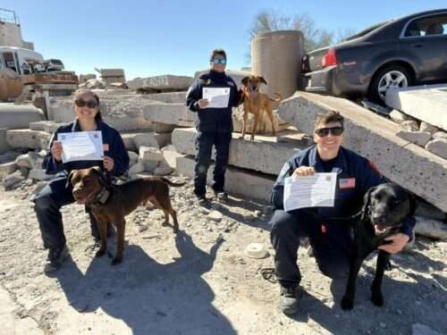 Congratulations to the canine disaster search teams that have achieved certification so far in 2026!