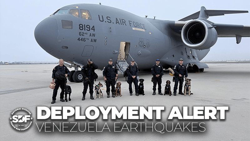 Six SDF-Trained Search Teams Deploy in Aftermath of Venezuela Earthquakes